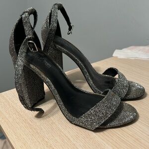 Silver Sparkly Heels